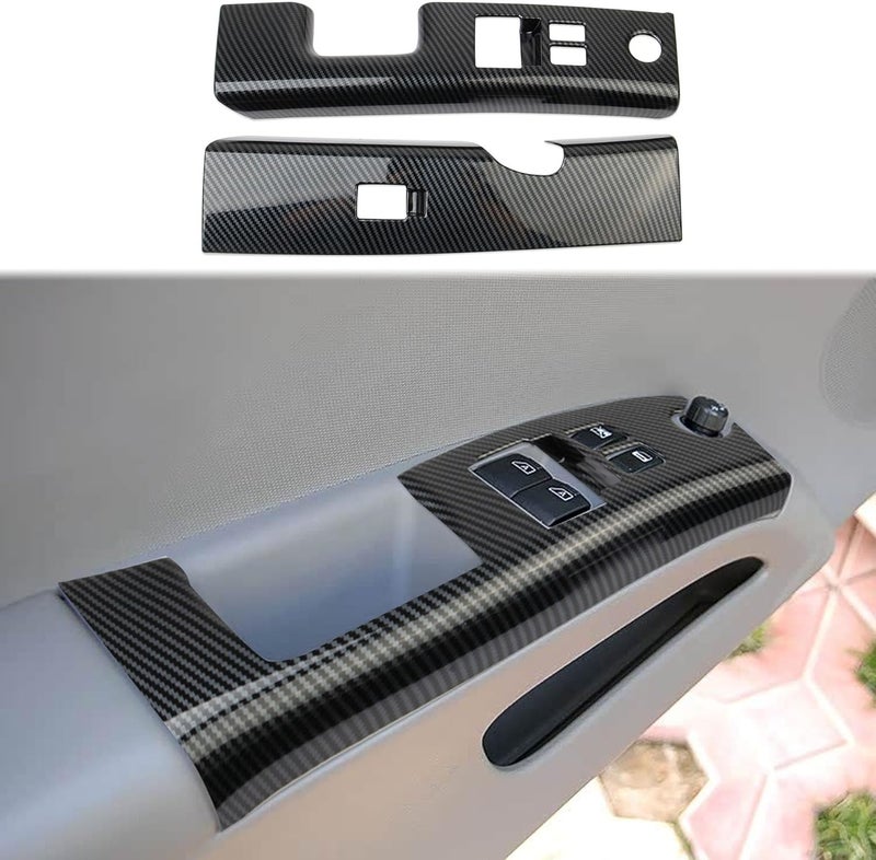 Fewshaw Carbon Fiber Interior Door Window Lift Switch Panel Cover Trims Accessoriess for Nissan 350Z - Image 1